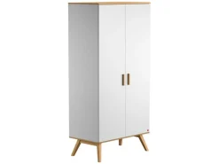 Armadio a 2 ante Nautis bianco/rovere