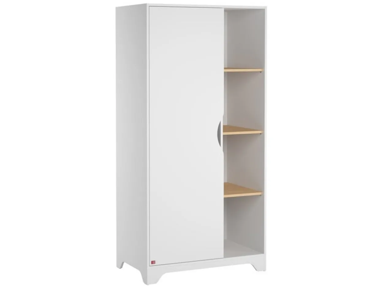 Armadio Leaf bianco/rovere