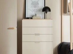 Cassettiera alta con maniglia beige sabbia 4 You Fresh