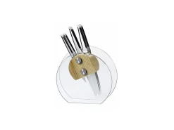 Ceppo Crystal con 5 coltelli