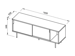 Credenza Dann 165 gambe metalliche