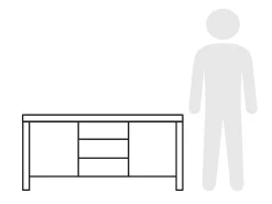 Credenza Kobe 3 cassetti e 2 ante