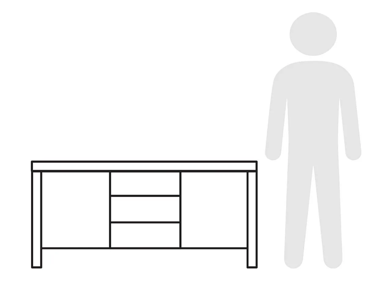 Credenza Kobe 3 cassetti e 2 ante