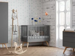 Culla II 70X140 Nature baby grafite/quercia