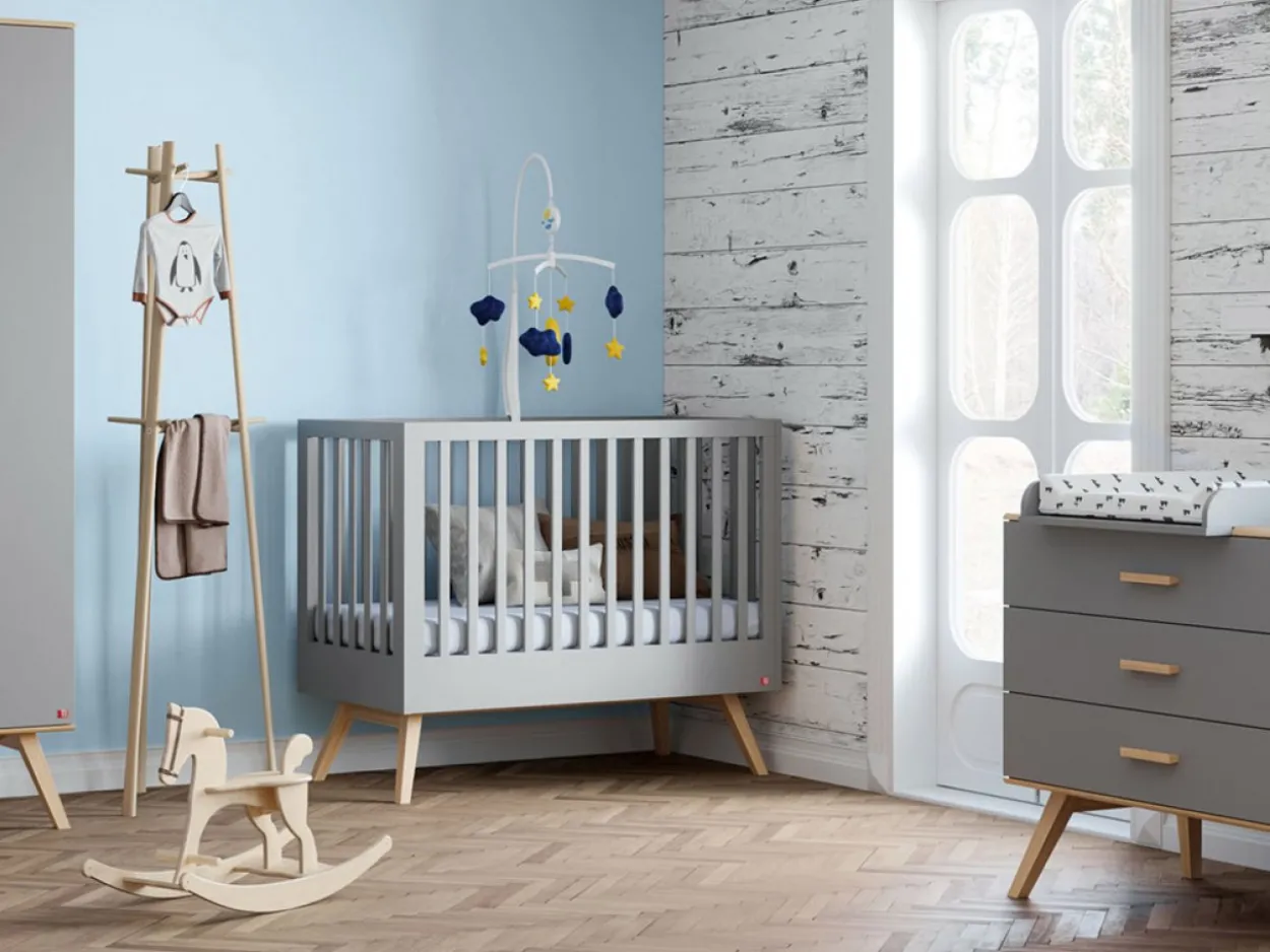 Culla II 140x70 Nautis grigio/quercia