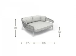 Daybed Moon/Alu