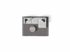 Divano Destro Argo/Alu con Pouf