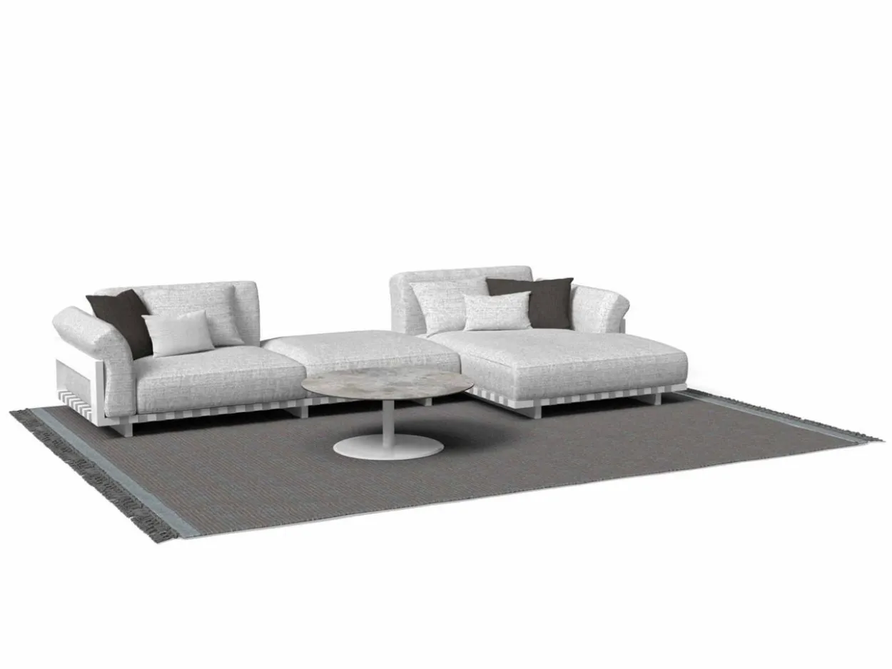 Divano Destro Argo/Alu con Pouf