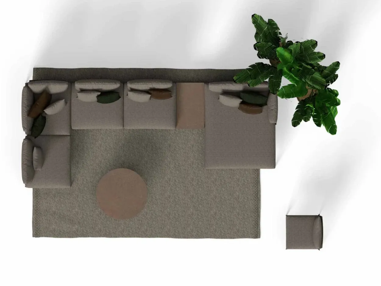 Divano Lounge XL Sinistro Leaf