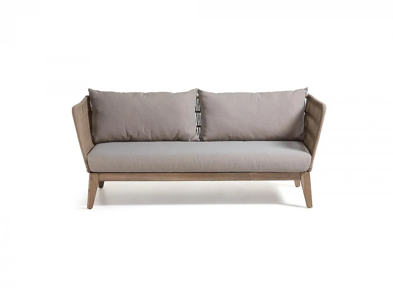 Divano 3 posti Berenice eucalipto e corda beige