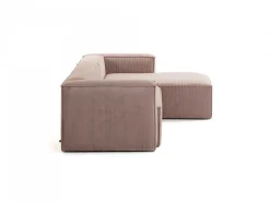 Divano 3 posti Domino chaise longue destra velluto a coste