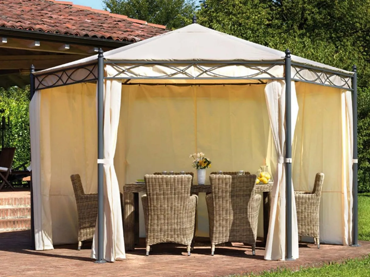 GAZEBO IN FERRO ESAGONALE
