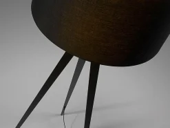 Lampada da terra Unelma metallo e tessuto nero