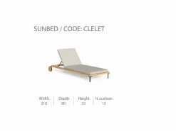 Lettino CleoSoft/Wood