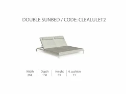 Lettino due Posti CleoSoft/Alu