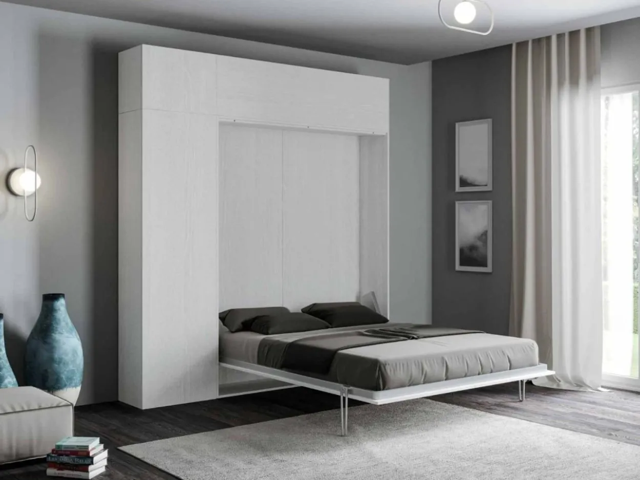 Letto a scomparsa Kentaro una piazza e mezza con mobili