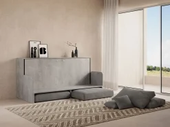 Letto a scomparsa singolo orizzontale Kando Sofà