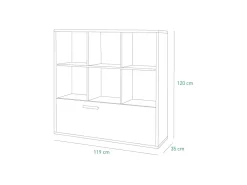 Libreria in legno Remi