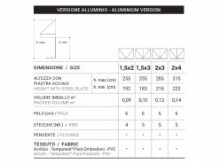 Ombrellone City alluminio 2x3