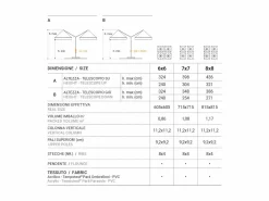 Ombrellone Galileo alluminio 6x6