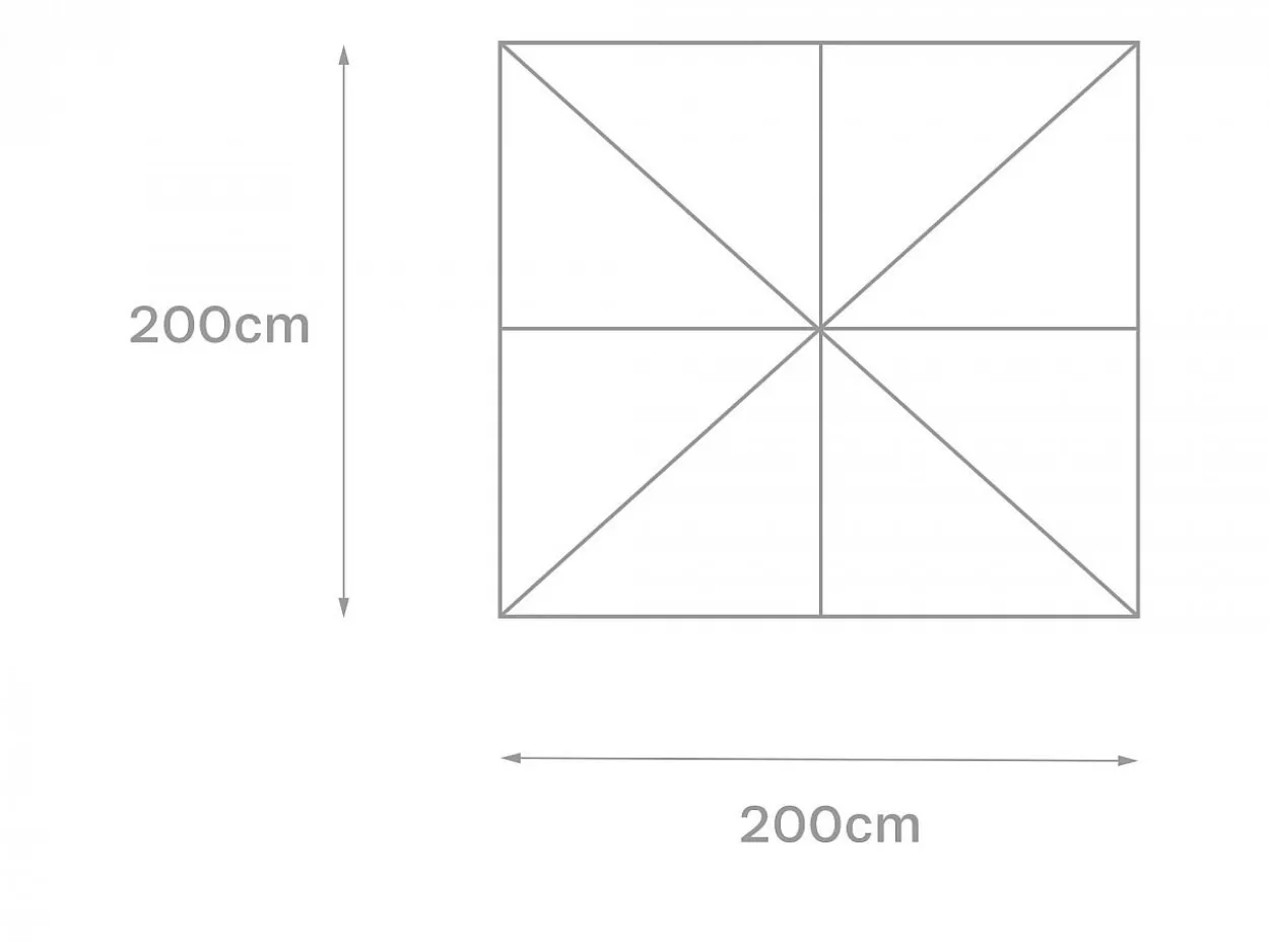 Ombrellone Ocean alluminio 2x2