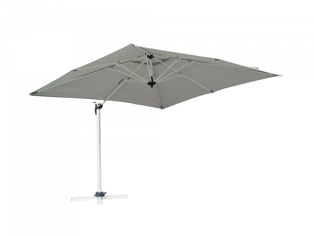 Ombrellone Quadrato 3x3 fusto bianco con maniglione