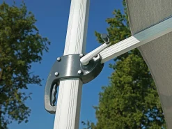 Ombrellone Quadrato 3x3 fusto bianco con maniglione