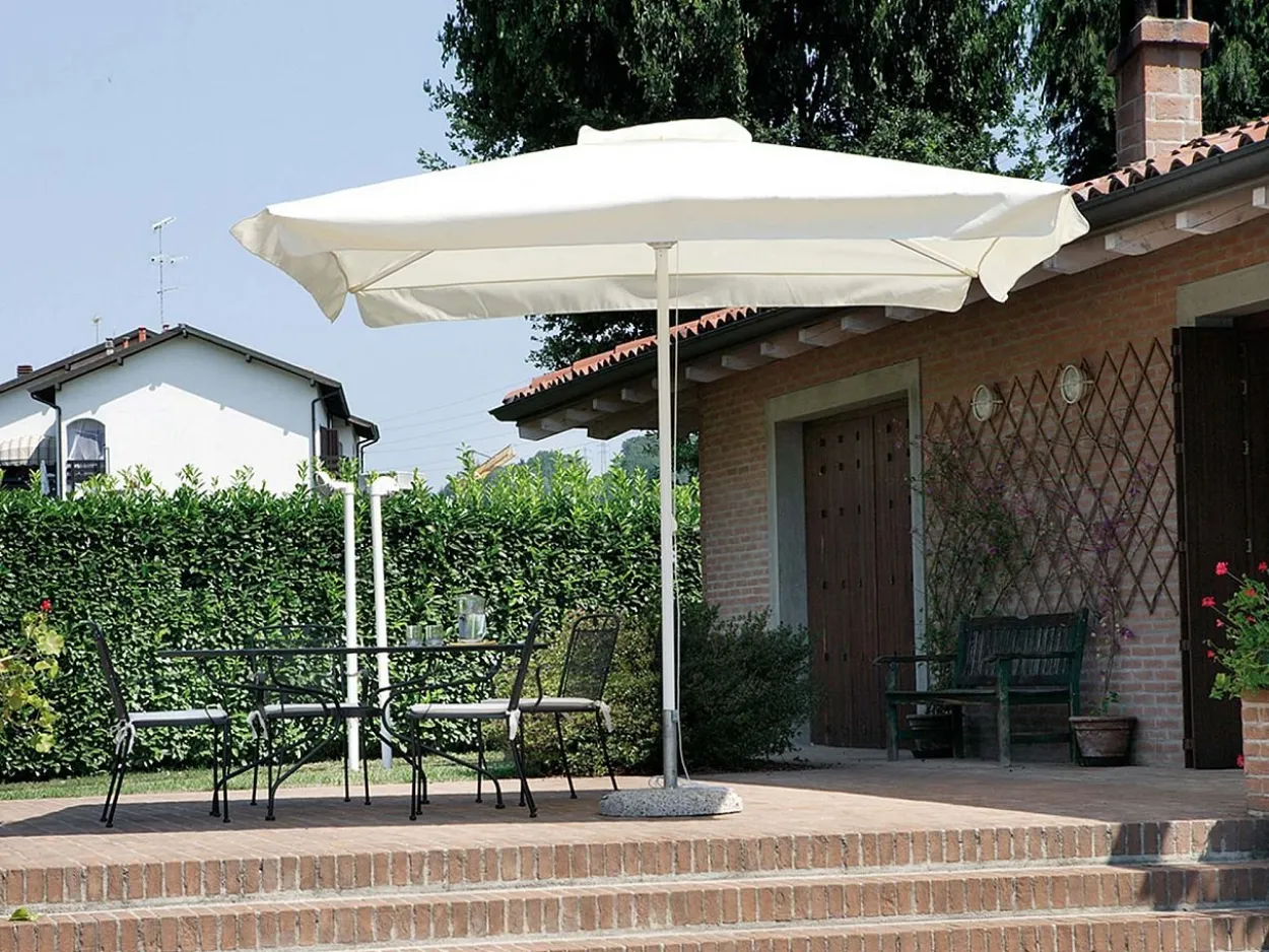 OMBRELLONE QUADRATO 3X3 FUSTO BIANCO