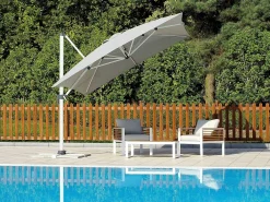 Ombrellone Rettangolare 3x4 fusto bianco con maniglione