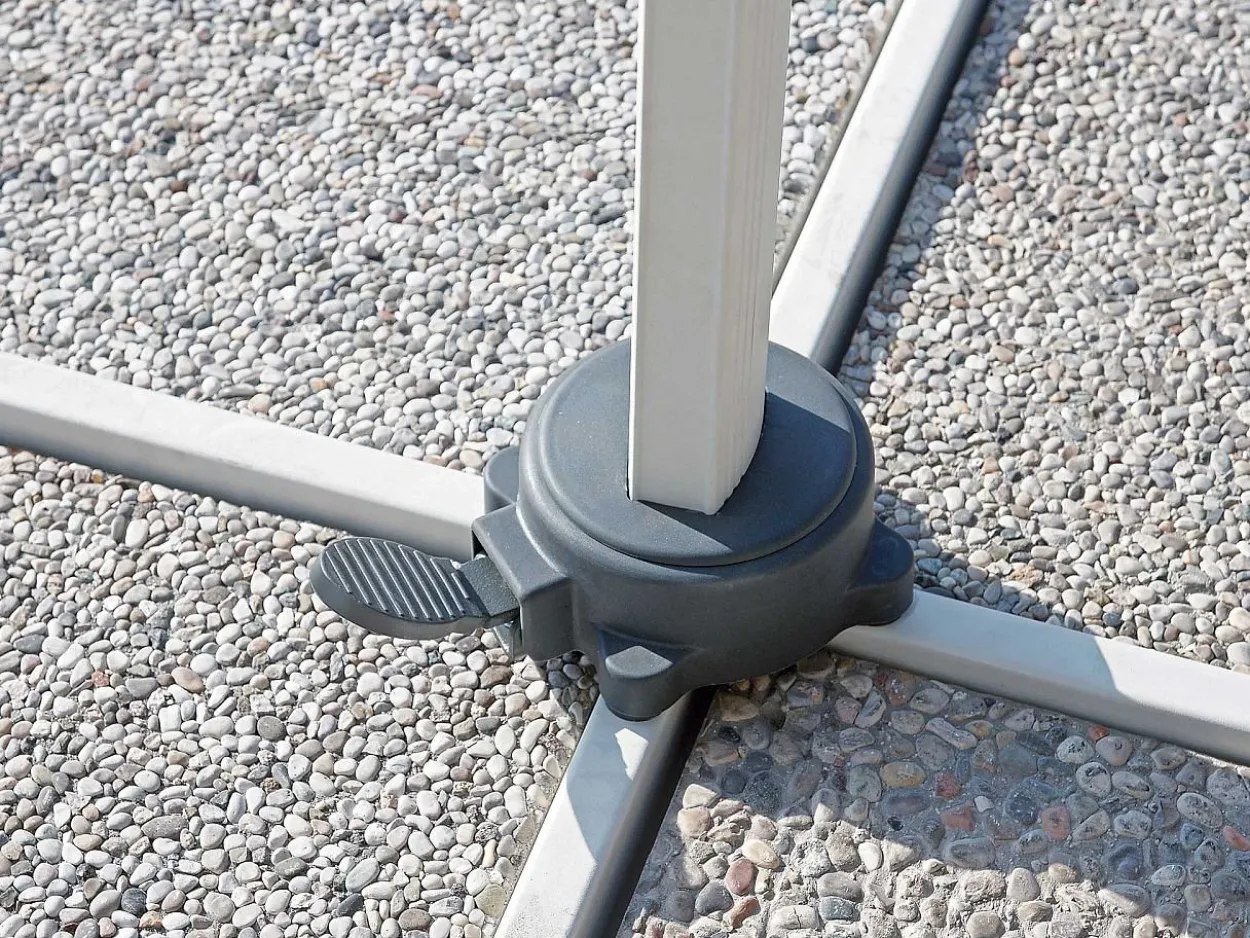 Ombrellone Rettangolare 3x4 fusto bianco con maniglione