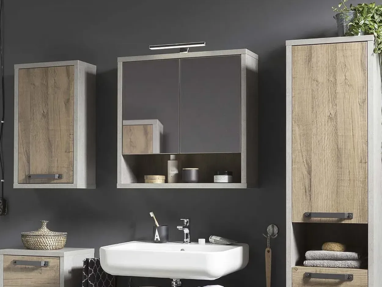 Pensile bagno con specchio Iris