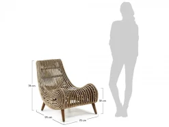 Poltrona Ambra rattan giunco