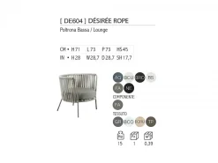Poltrona Bassa Daisy Rope