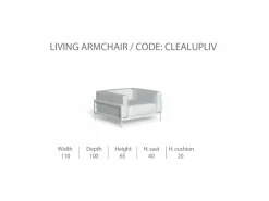 Poltrona Living CleoSoft/Alu