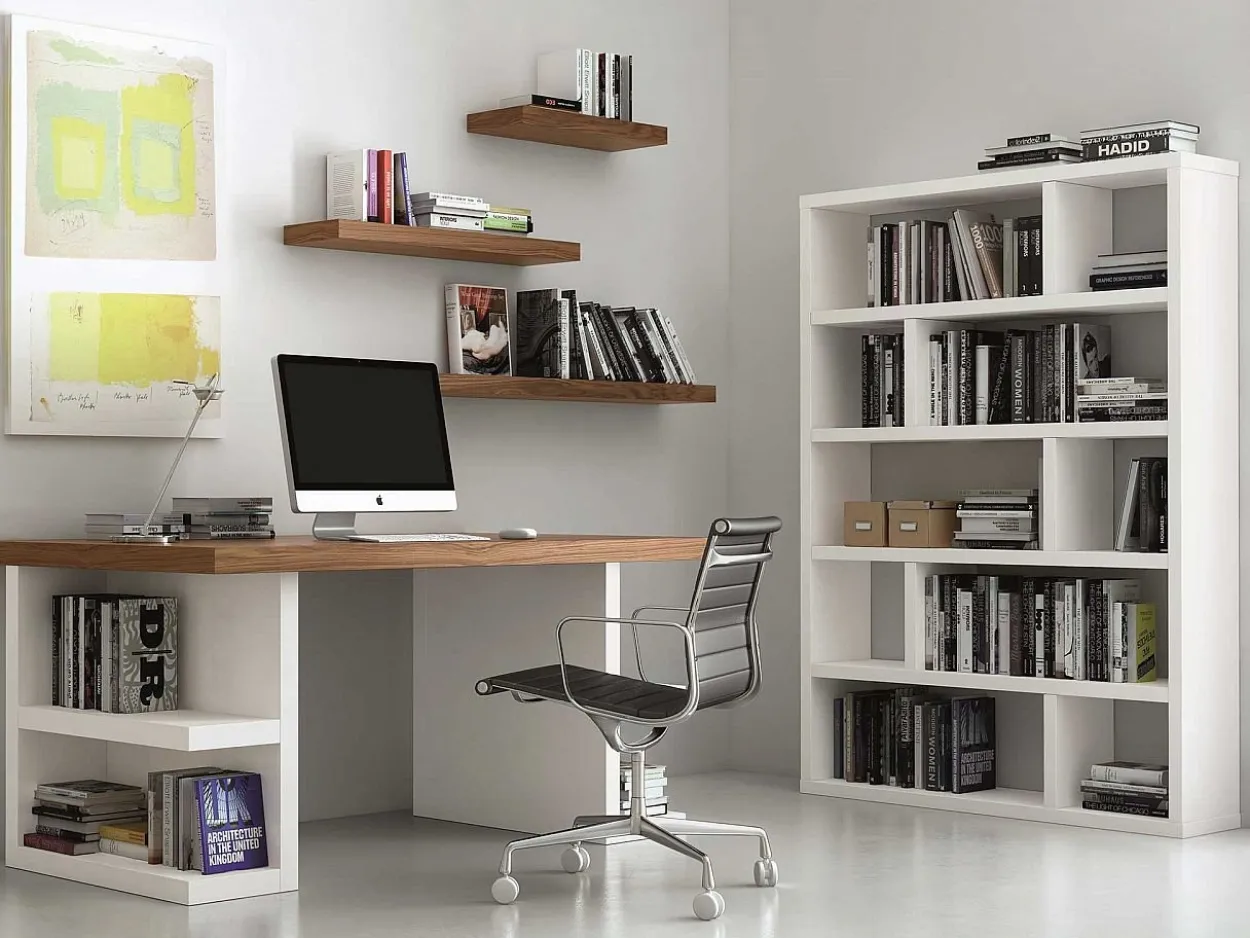 Scrivania Multi 160 gambe con ripiani