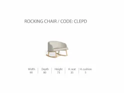 Sedia a Dondolo CleoSoft/Wood