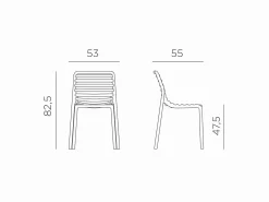 Sedia da giardino Doga Bistrot