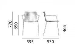 Sedia da giardino Nolita 3655 con braccioli