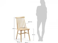 Sedia Kenza legno caucciù