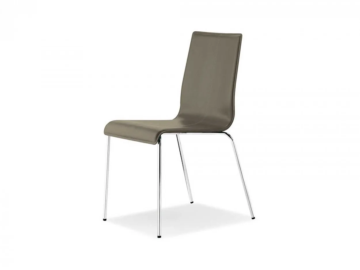 Sedia Kuadra 1281 cuoio naturale