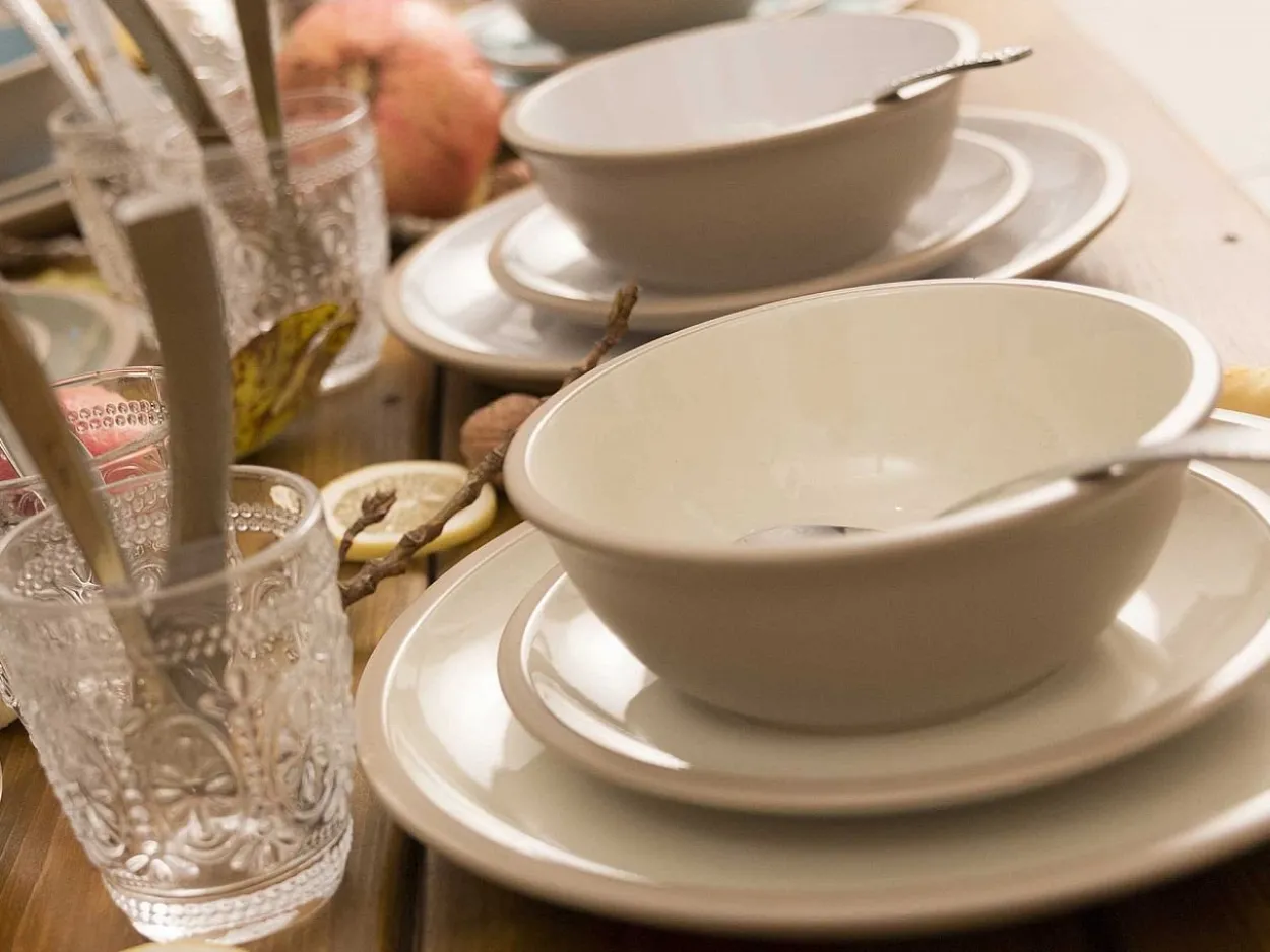 Servizio tavola Bistrot 18 pezzi in gres