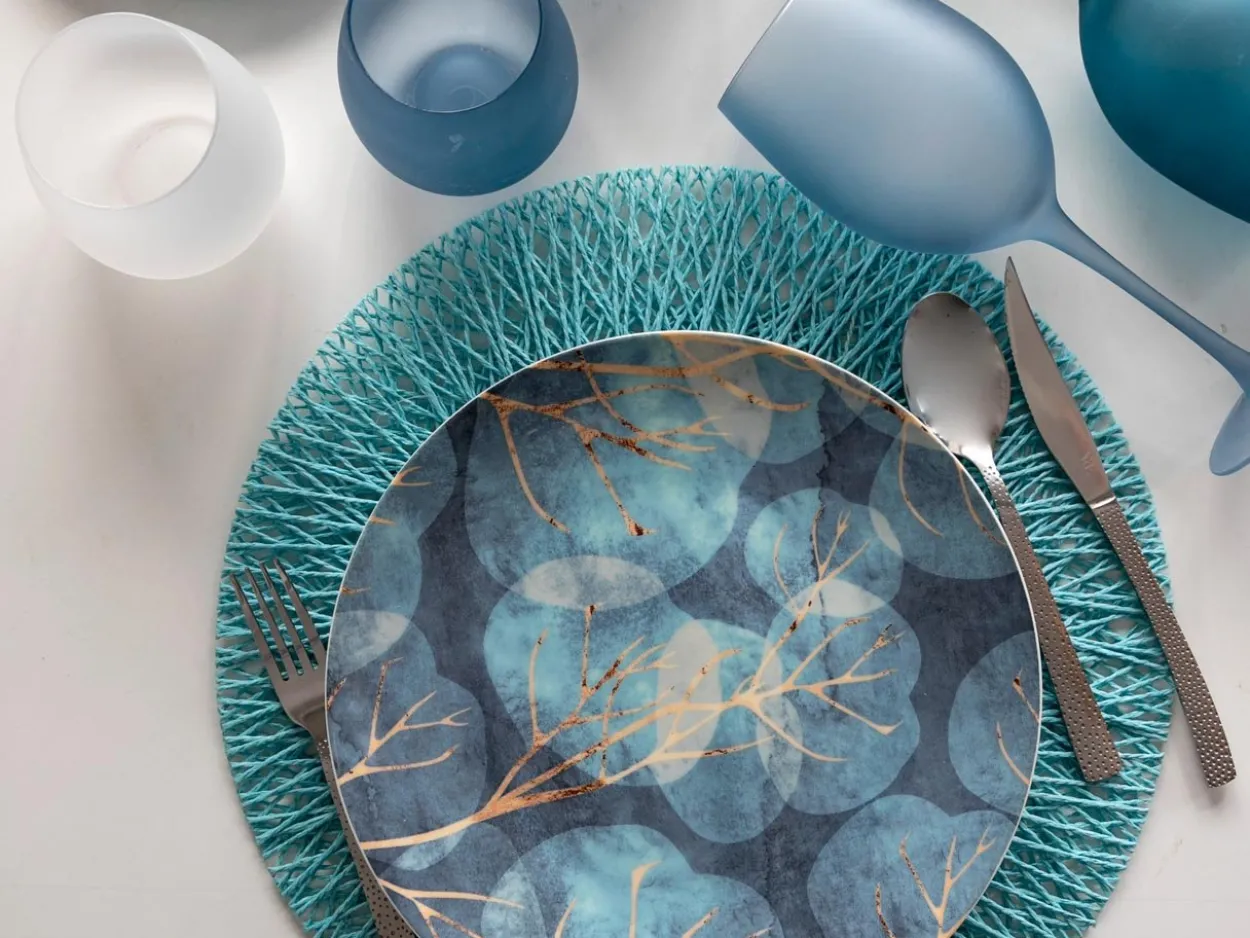 Servizio tavola Blue Dream 18 pezzi in porcellana e gres