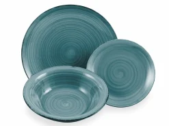 Servizio tavola Shades of Ocean 18 pezzi in gres