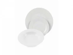 Servizio tavola Simple White 18 pezzi in porcellana
