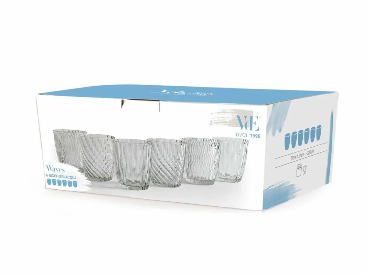 Set 6 bicchieri acqua Waves