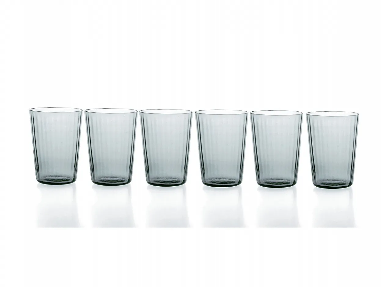 Set bicchieri alti Venier Plissè 6 pezzi