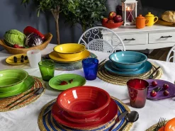 Set bicchieri Cancun 6 pezzi in pasta di vetro soffiato colorato