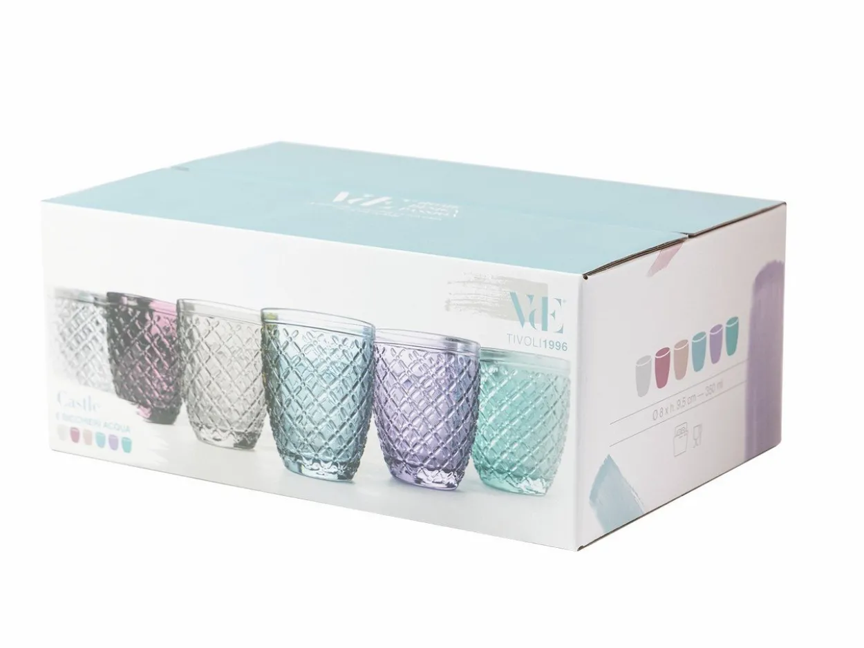 Set bicchieri Castle 6 pezzi 350 ml in vetro