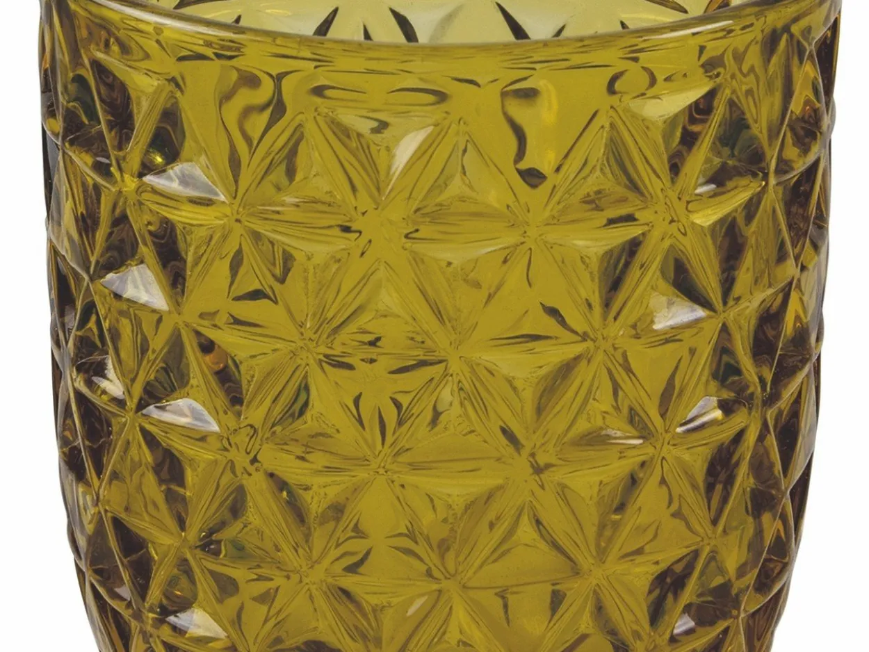 Set bicchieri Geometrie 6 pezzi in vetro colorato con lavorazione