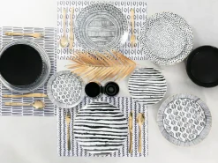 Set bicchieri Happy Hour Shiny Black 6 pezzi 370 ml in vetro